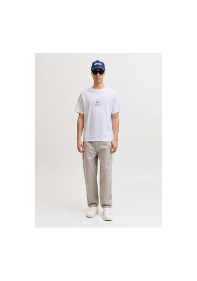 Jack & Jones Jorhyeres Mınımal Tee Ss Crew Neck Beyaz