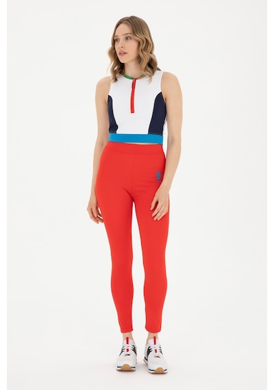 U.S. Polo Assn. Kadın Kırmızı Yüksel Bel Spor Tayt 50284055-VR030