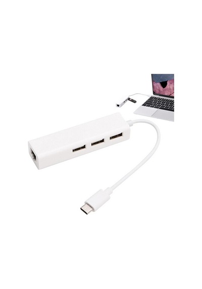 4693 Usb 3.1 Type C Hub Ethernet Çevirici Çoklayıcı Dönüştürücü Adaptör