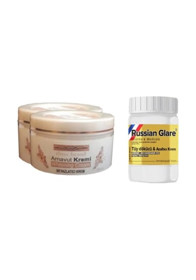 Three Brand 100 Ml Arnavut 2 Ad + Russıan Glare Tüy Dökücü Azaltıcı Merhem 50ml 1 Ad
