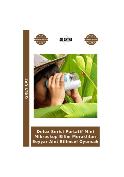 Delux Serisi Portatif Mini Mikroskop Bilim Meraklıları Seyyar Alet Bilimsel Oyuncak