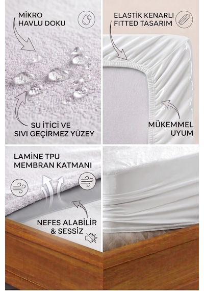 Formeya Mikro Fitted Su Sıvı Geçirmez Yatak Koruyucu Alez