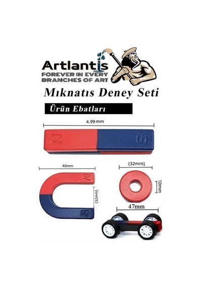 Artlantis Mıknatıs Seti 20 Parça 1 Paket Deney Malzemesi Okul Projeleri İçin Manyetik U I Araba Halka Mıknatıs De Genel