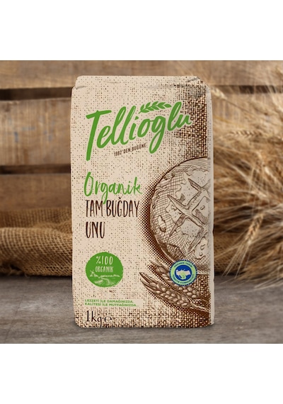 Tellioğlu Organik Tam Buğday Unu 1 KG
