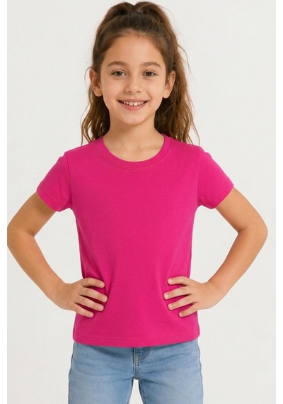 Kiagu Fuşya Kısa Kol Basic T-shirt- Terletmeyen Esnek Kumaş Pamuklu Mevsimlik Fujya Kısakol Kız Çocuk Tsort Çok Renkli Kiagu Fuşya Kısa Kol Basic T-shirt- Terletmeyen Esnek Kumaş Pamuklu Mevsimlik Fujya Kısakol Kız Çocuk Tsort Çok Renkli