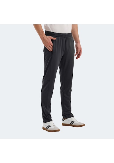Slazenger RANJEET Erkek Fermuar Cepli Koyu Gri Eşofman Altı