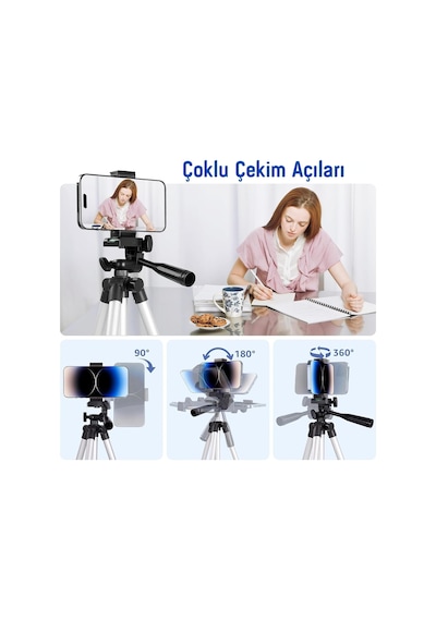 Telefon Tripodu 33-110cm Katlanabilir Tripod Telefon Tutucu, 360 Döner Başlık, Bluetooth Kumandalı Selfie Çubuğu, İos/android Uyumlu, Kamera Ve Gopro İle Kullanılabilir Belirtilmemiş Telefon Tripodu 33-110cm Katlanabilir Tripod Telefon Tutucu, 360 Döner Başlık, Bluetooth Kumandalı Selfie Çubuğu, İos/android Uyumlu, Kamera Ve Gopro İle Kullanılabilir Belirtilmemiş