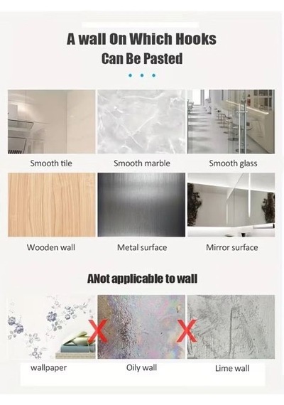Kendinden Yapışkanlı Renkli Duvar Askısı 10lu Set Çok Renkli