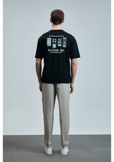 Lufian Erkek T Shirt 11020248 Siyah Siyah