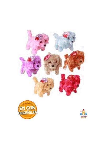 Sesli Ve Işıklı Peluş Köpek Oyuncak - Yürürken Havlayan Sevimli Model