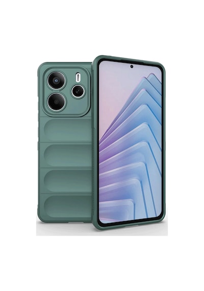 Xiaomi Redmi Note 14 4g Kılıf Optimum Silikon - Koyu Yeşil 0.2M-Çok Renkli