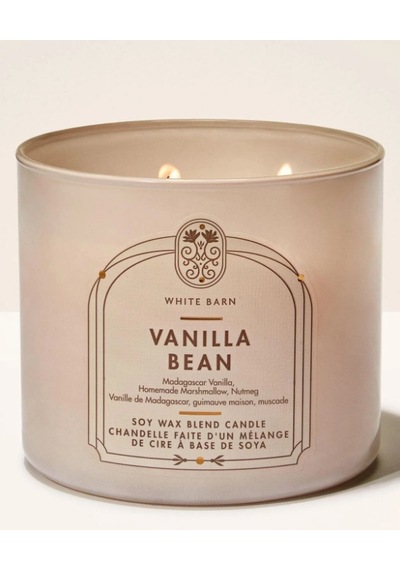 Vanilla Bean Büyük Mum 411 G Beyaz