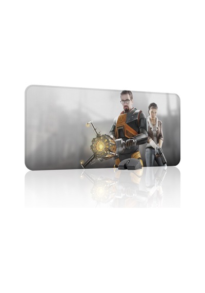 Half Life Kaymaz Dikişli Kauçuk Oyuncu Mousepad V1 - 90x40 Xxl Gaming Mouse Pad Fare Altlığı