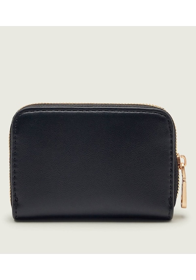 Calvin Klein Kadın Ck Desenli Fermuar Kapamalı Kart Bölmeli Siyah Cüzdan Lv04f1154g-ub1-12074 Siyah