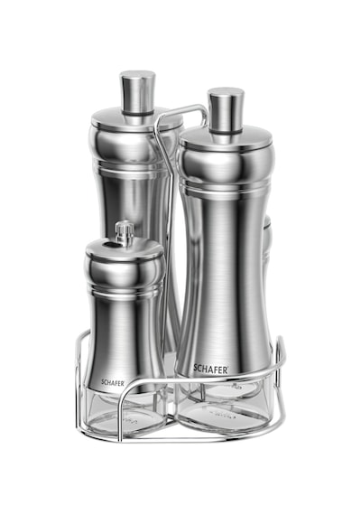 Schafer Retro Yağlık+sirkelik Seti 5 Parça-ınox Inox