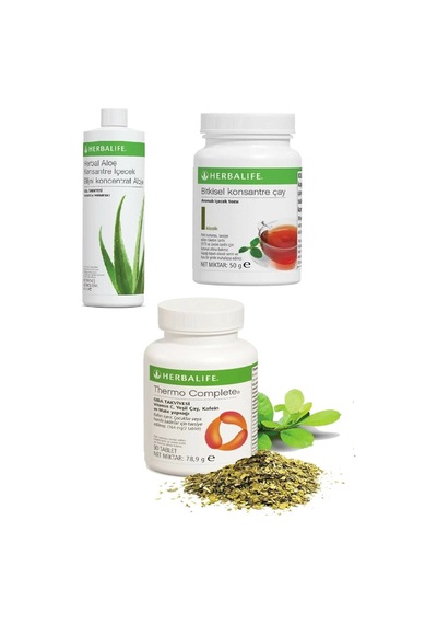 Herbalife Set Aloevera Içecek, Şeftali Aromalı 50 Gr Çay, Thermo Complete