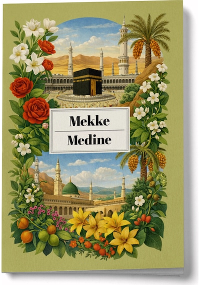 Ümmet Coğrafyası 21 Mekke Medine A6 Çizgili Mini Defter Not Defteri Çok Renkli
