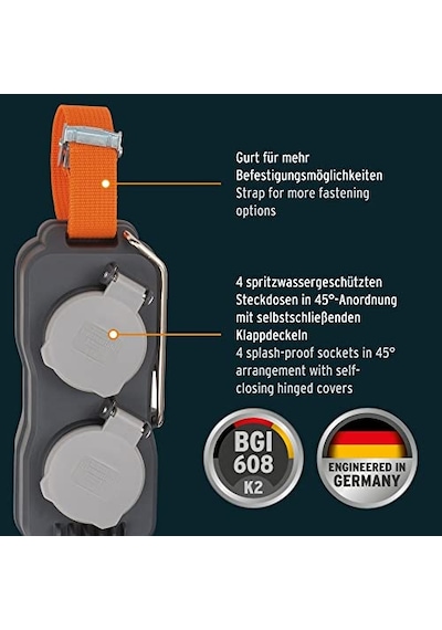 Powerblock Dağıtıcı Priz 4'lü Şantiye Kullanımı Ve Açık Havada Sürekli Kullanım Ip54 Standart