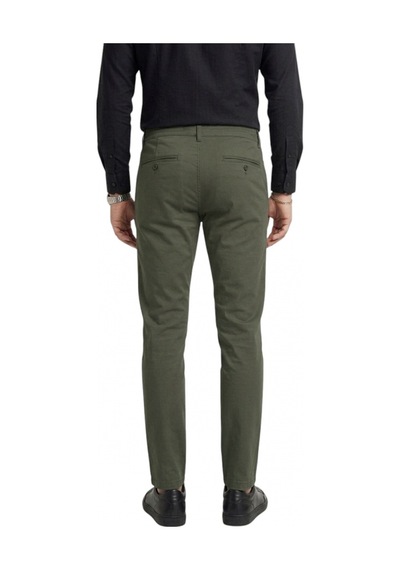 Deepsea Erkek Haki Esnek Kumaş Slim Fit Beli Lastikli Günlük Spor Pantolon 2601070