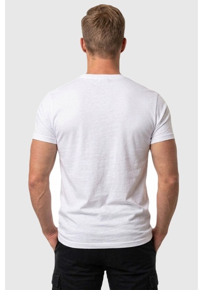 Rizzup Erkek Beyaz Slim Fit %90 Pamuk Likralı Yumuşak Dokulu Basic Tişört 1801131