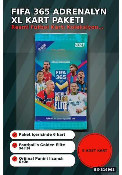 Fıfa 365 Futbolcu Kartı Paketi 2026/2027 Koleksiyonu - 6 Kartlı 1 Paket Bx-316963