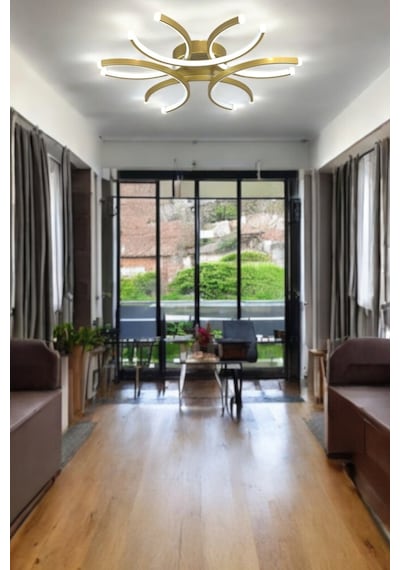Levora Eskitme Renk Modern Tasarım - Oturma Odası - Salon - Mutfak - Yatak Odası Beyaz Led Avize Eskitme