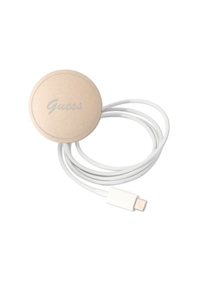 Apple Uyumlu iPhone 14 Pro Kılıf Guess Magsafe Şarj Özellikli Yaprak Desenli Kablolu Kapak