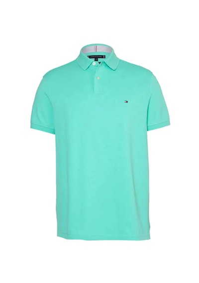 Tommy Hilfiger Polo Yaka Pike Erkek T-shirt Turkuaz