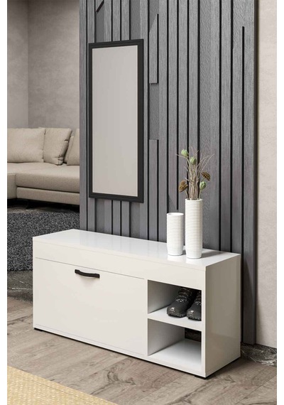 Ayakkabılık Dolabı Beyaz 90 Cm Çok Renkli
