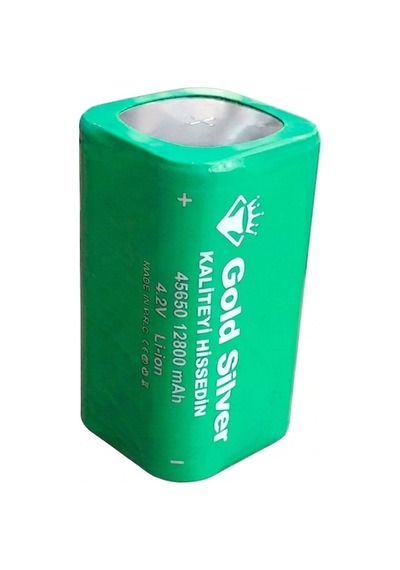 Gold Silver 45650 Li-ion Pil 12800 Mah 4.2v Şarj Edilebilir Yüksek Kapasiteli Pil