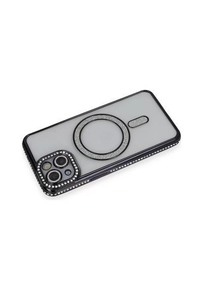 Newface Apple İphone 13 Kılıf Joke Simli Magneticsafe Kılıf - Siyah