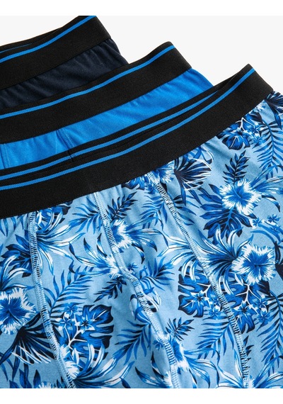 Koton 3'Lü Boxer Seti Çiçekli Baskılı Çok Renkli Mavi 4Slm90026Mk Mavi Koton 3'Lü Boxer Seti Çiçekli Baskılı Çok Renkli Mavi 4Slm90026Mk Mavi