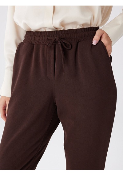 Faik Sönmez Comfort Fit Krep Örme Pantolon W27pnt002 Bw27pnt00230 Kahve