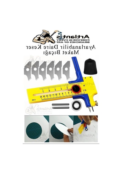 Ayarlanabilir Daire Kesici Maket Bıçağı 11 Parça Set, Hassas Kesim İçin 15 Cm