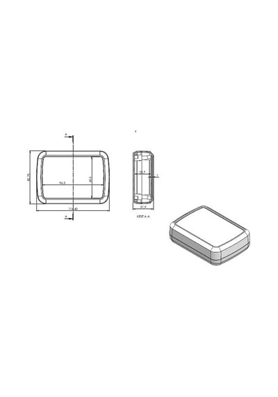 Elektronik Proje Kutusu Ölçüleri: 115x83x32mm - Siyah Cok Renkli