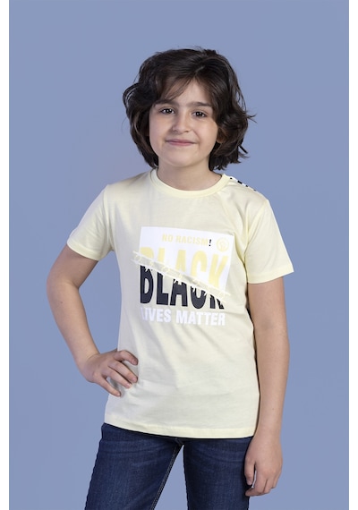 Toontoy Kids Toontoy Erkek Çocuk Baskılı Tişört Sarı