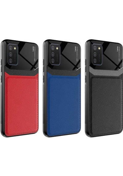 Samsung Uyumlu Galaxy A02s Kılıf Zore Emiks Kapak Kırmızı