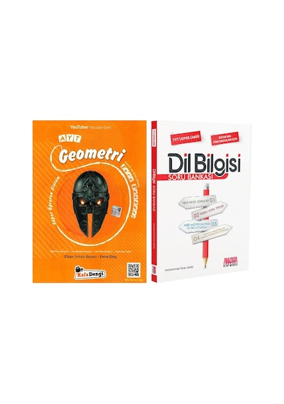 Kafa Dengi Ayt Geometri Temel Ve Orta Düzey İle Akm Dil Bilgisi Soru Bankası Seti 2 Kitap