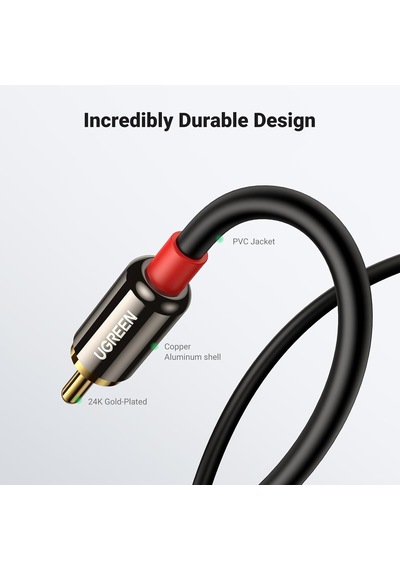 Rca 3.5mm Aux Ses Kablosu, 5 Metre Belirtilmemiş
