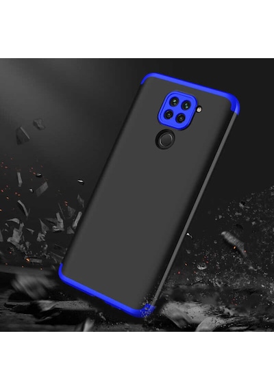 Xiaomi Redmi Note 9 Kılıf Zore Ays Kapak Siyah-Kırmızı