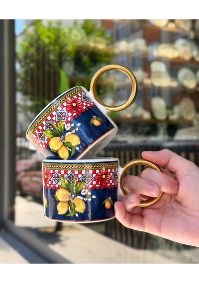 2'li Lüks Lemoon Kupa-5029 Çok Renkli