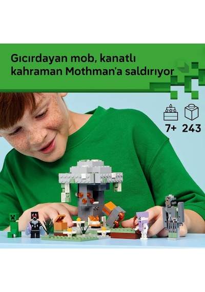LEGO® Minecraft® Solgun Bahçe 21586 - 7 Yaş ve Üzeri Çocuklar için Minecraft Figürleri İçeren Yaratıcı Oyuncak Yapım Seti (243 P)