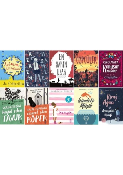 Hediyeli- Kekeme Hamlet- En Yakın Uzak- Çöpçüler 5. 6. 7. 8.sınıf Ortaokul Okuma Kitapları 10 Kitap