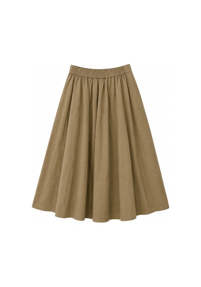 LTB Relaxed Fit Pileli Midi Bej Etek