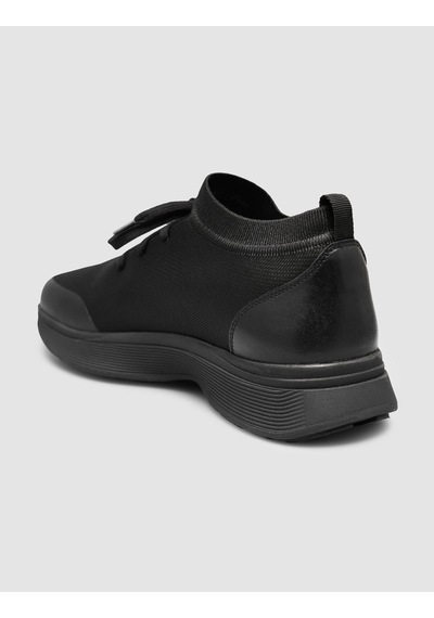 Cabani Triko & Hakiki Dana Deri Siyah Erkek Sneaker Siyah