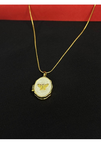 316l Çelik Gold Renk Açılır Resimli Kolye Fotoğraf Eklenebilir