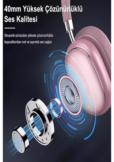 Hp5 Anc Kulak Üstü Kablosuz Bluetooth Kulaklık Silver-gri