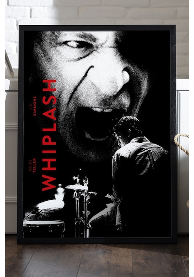 Whiplash Siyah Ahşap Çerçeveli Poster, Film Duvar Tablosu