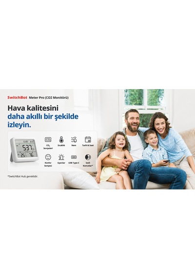 Kablosuz Ekranlı Co₂, Isı & Nem Sensörü