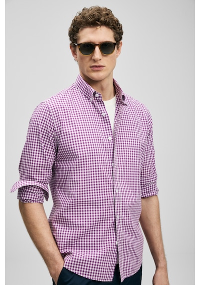 Lufian Marco Erkek Basic Gömlek Regular Fit Mor Mor 111010653100850 Mor